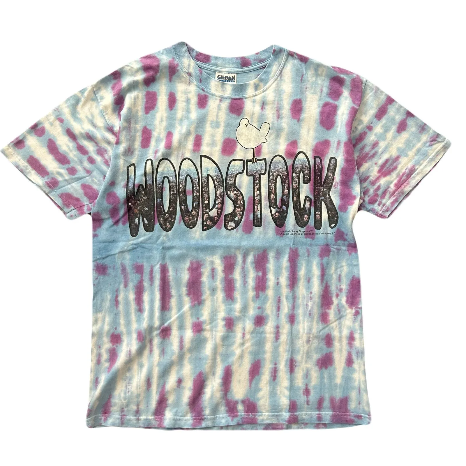 Woodstock Photo print tie-dye T-shirt