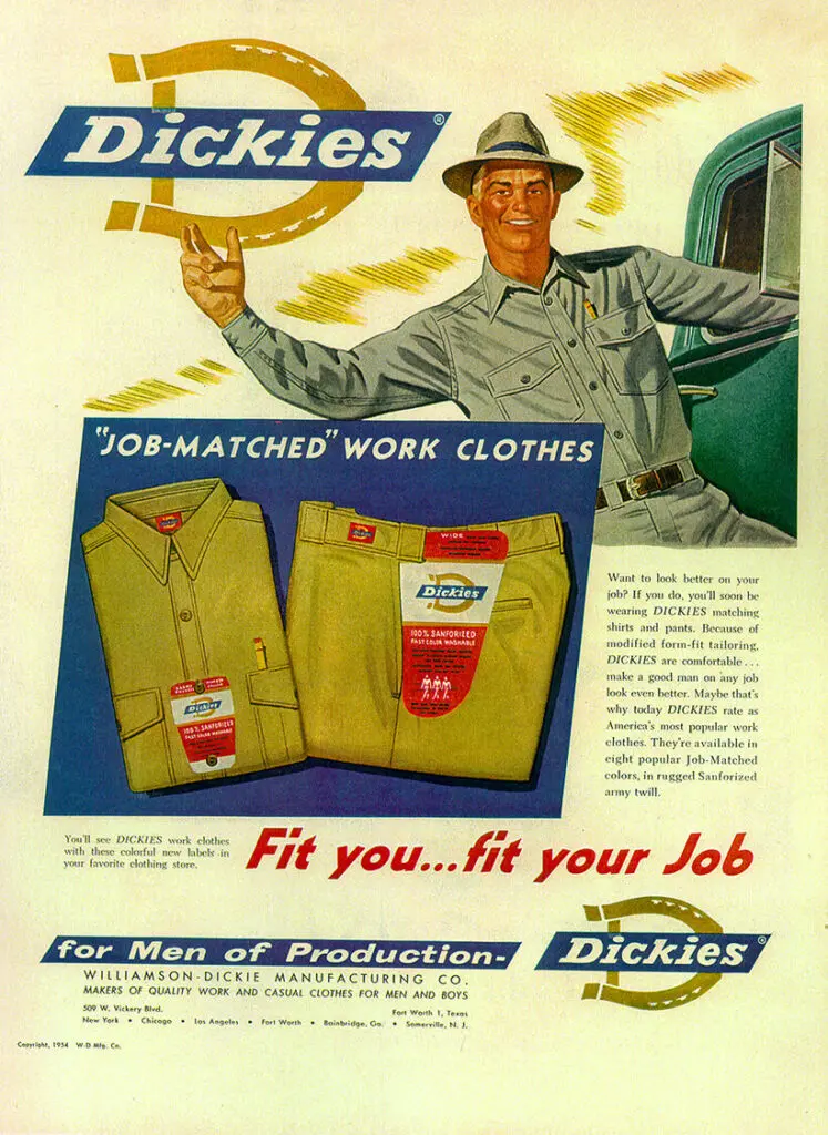 40年代 dickies ディッキーズ アンティーク広告 Dickiesの歴史 〜各時代で選ばれ続けてきた世界的ブランドの100年